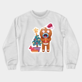 Christmas Sticker, Ginger Man Sticker Crewneck Sweatshirt